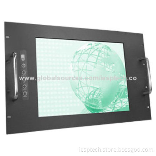 15-inch Wide LCD Interactive Display, 5-wire Touch Screen, 7U Rack Mount, VGA/HDMI/AV in, OEM/ODM